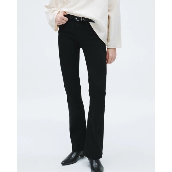 NWT Rag & Bone Peyton Bootcut Jean Mid Rise Stretch Denim in Black - Picture 1 of 12